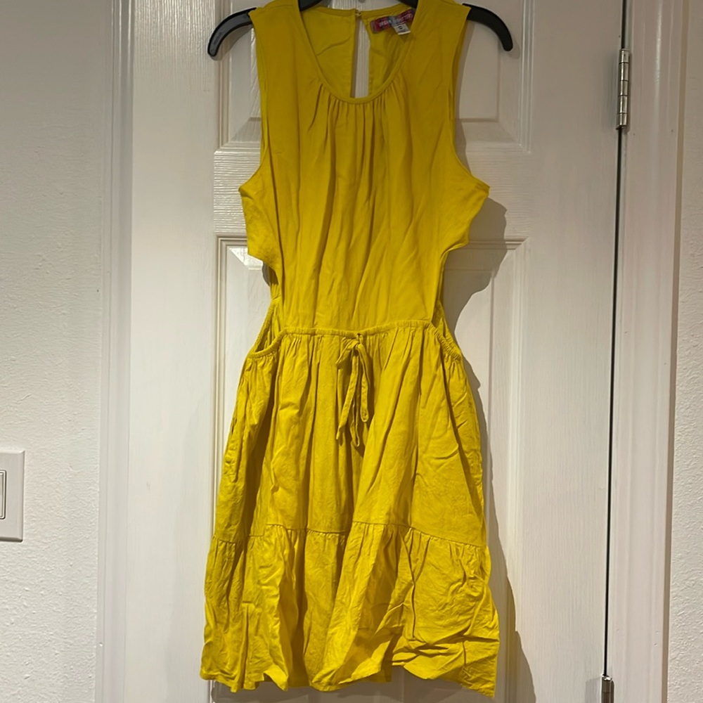 Urban Outfitters Yellow Cut Out Mini Dress